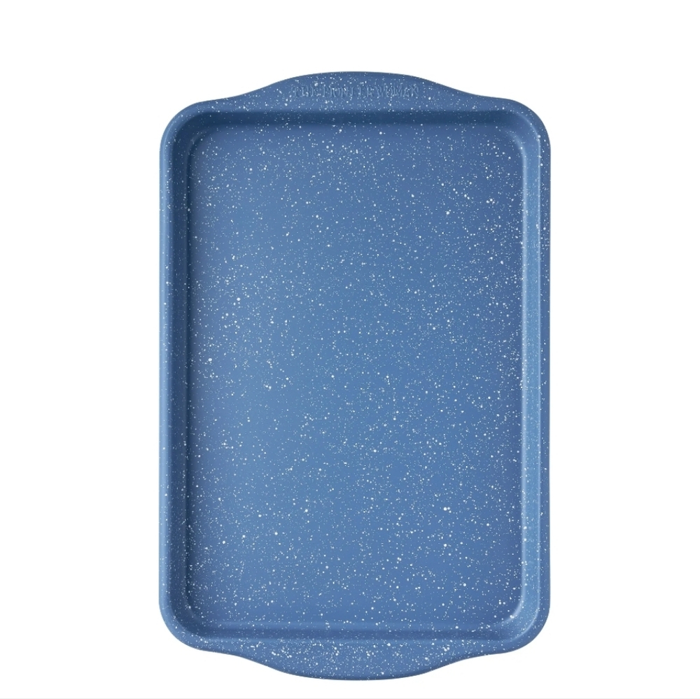 💜 New 2025 The Pioneer Woman Blue Speckled Baking Sheet Nonstick Bakeware Tray